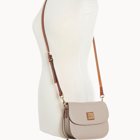 Dooney & Bourke Pebble Grain Crossbody Saddle Taupe - Picture 3 of 5